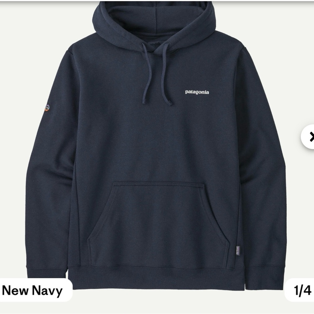 Fitz Roy Icon Uprisal Hoodie by Patagonia in New Navy